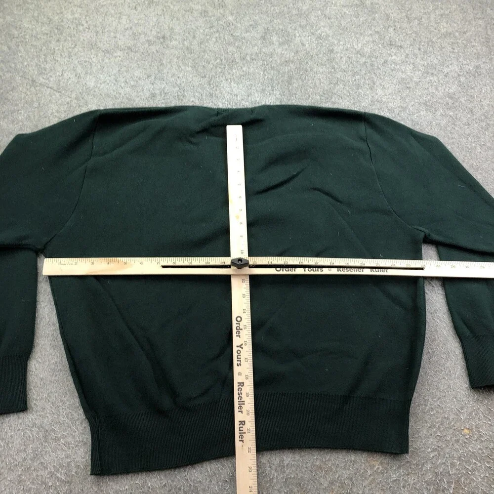 Vintage Cypress Links Sweater Mens Large Green V Neck Cotton Knit Golf USA